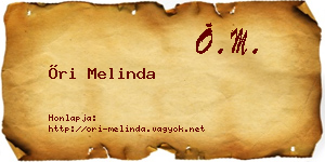 Őri Melinda névjegykártya
